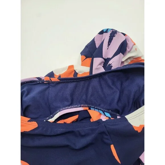 Sea Angel Doheny Bloom Navy 1 Piece Tie On Swimsuit Bathing Suit SZ XL - Picture 12 of 13